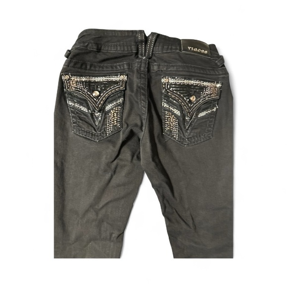 Vigoss Denim - Black Jeans with Embellished Pockets